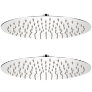 Soffione per Doccia a Pioggia 2 pz Acciaio Inossidabile Ã˜ 30 cm cod mxl 47279