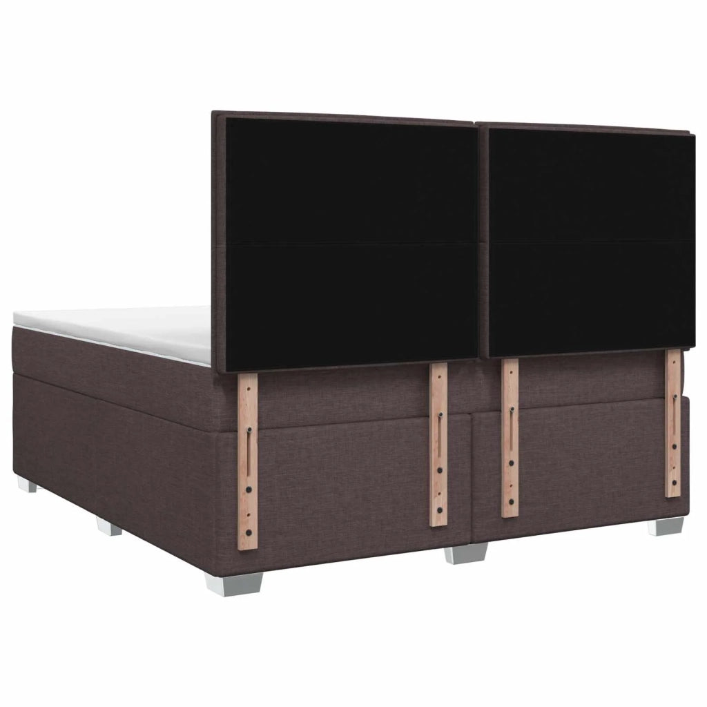 Letto box spring con materasso Marrone Scuro 140 x 200 cm 3454897