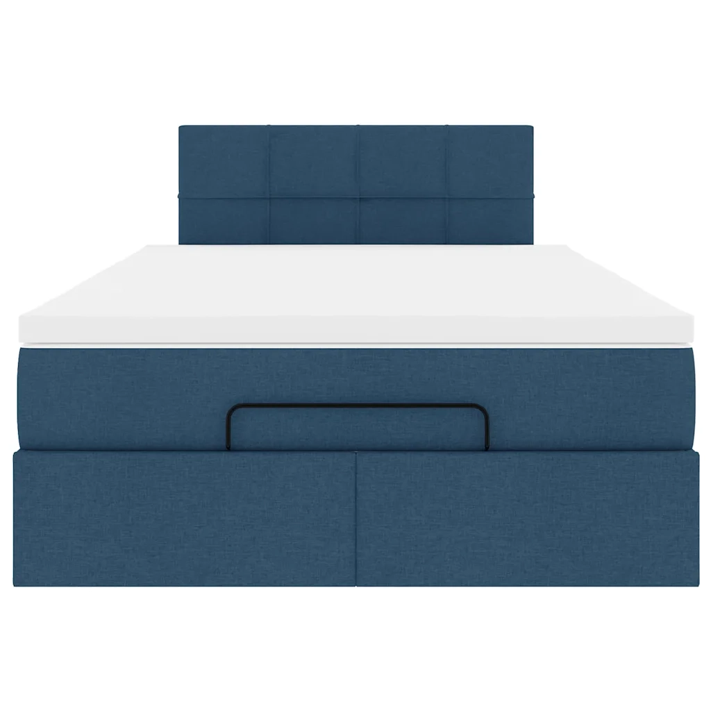 Pouf Letto con Materasso Blu 120x200 cm in Tessuto 3311455