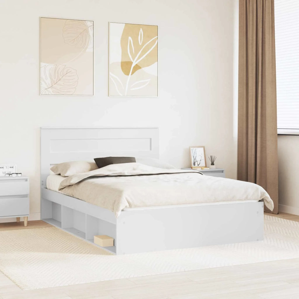 Struttura del letto Bianco 160 x 200 cm Pino massello 3409735