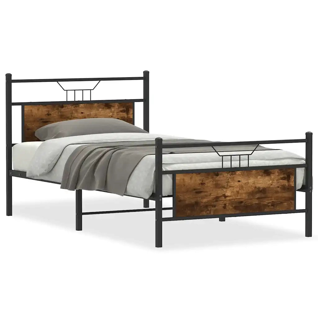 Giroletto senza Materasso Rovere Fumo 100x200 cm in Truciolato