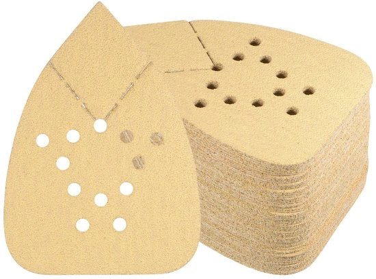 Set di carta abrasiva 50 pezzi - carta abrasiva a forma di triangolo 9,9 x 13,3 cm - grana 60-3000 - antistatica - adatto per legno e metallo - ossido di alluminio di alta qualità - set di lastre di abrasione