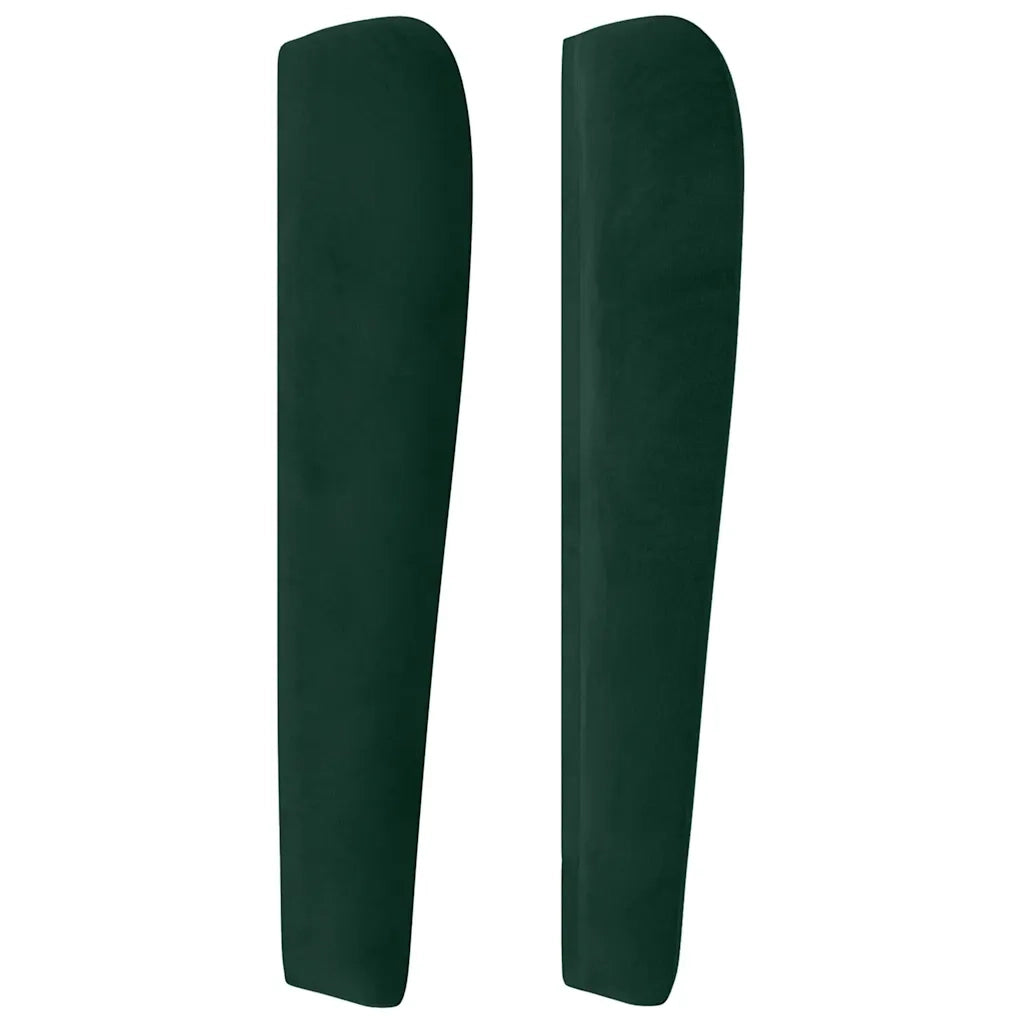 Testiera ad Orecchio Verde Scuro 147x23x118/128cm in Velluto 3118343