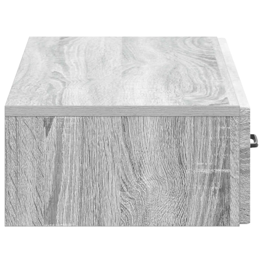 Tavolino da Parete Laterale Grigio Sonoma 87,5 x 34,5 x 17 cm 899351