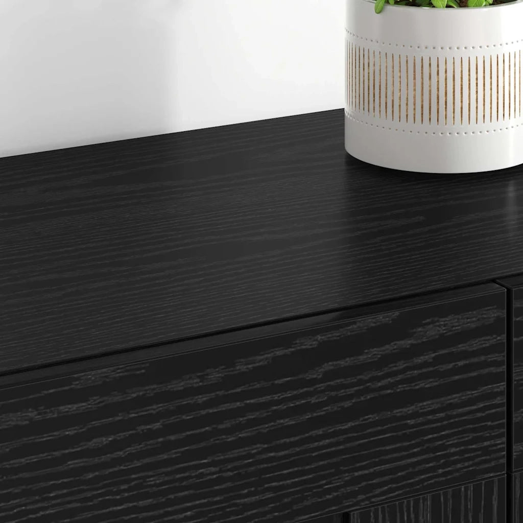 Mobile a muro 2 pcs Rovere Nero 69,5 x 34 x 90 cm