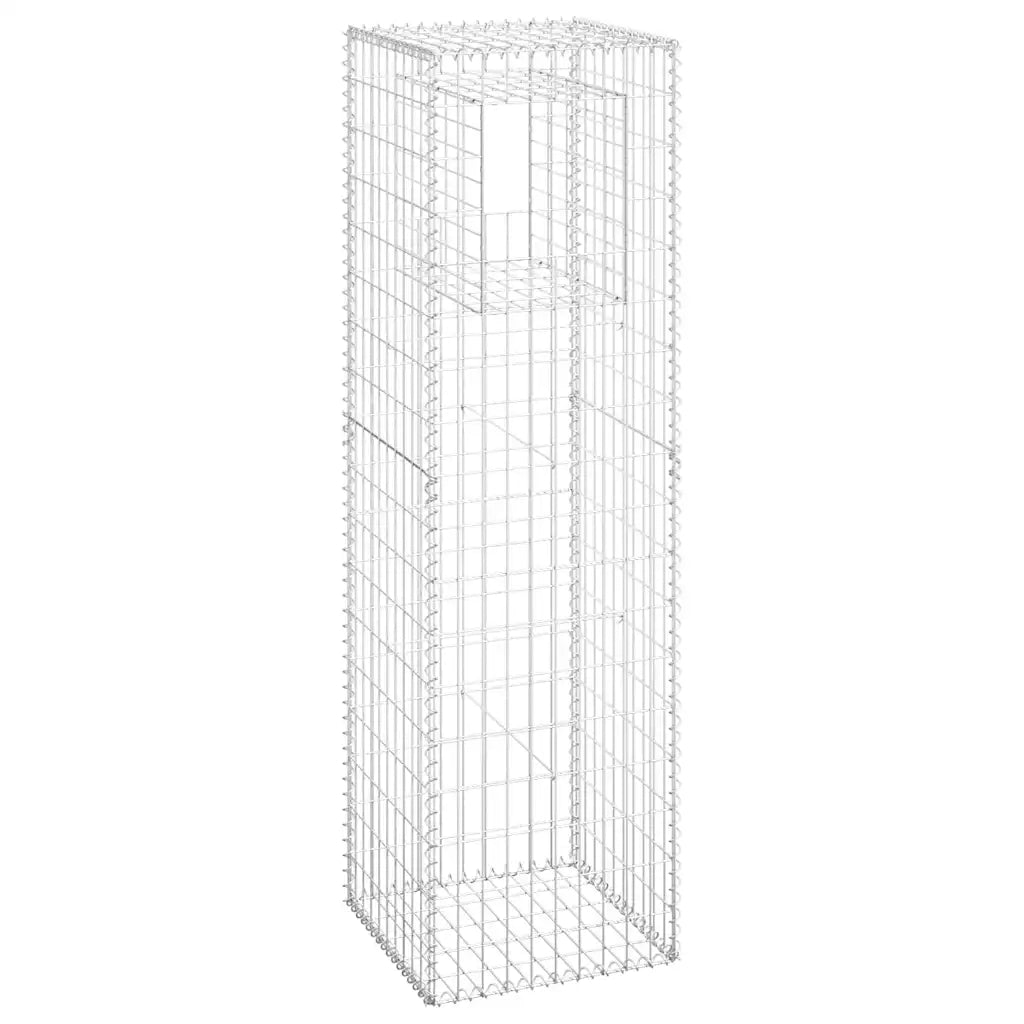 Cesto a Gabbione a Torre 50x50x180 cm in Ferro cod mxl 56047