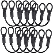 Cavo di sicurezza 15 cm - Acciaio inossidabile - Maniglie in silicone - Anelli di sicurezza - Resistente e shock-resistente - Duraturo - Sicuro