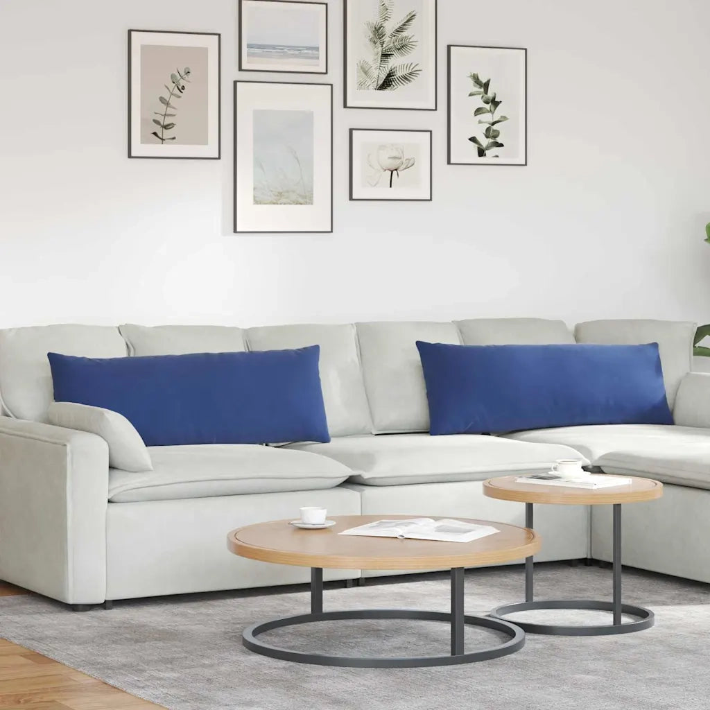 Cuscini da Divano 2 pz | Cuscini per sedie Blu Polizia 120 x 40 cm