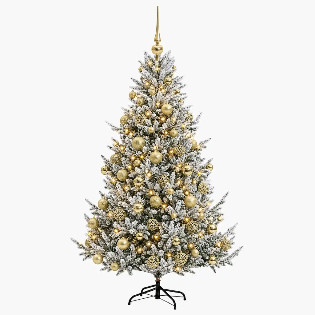 Albero di Natale artificiale con palline 210 cm 300 LED 3466555