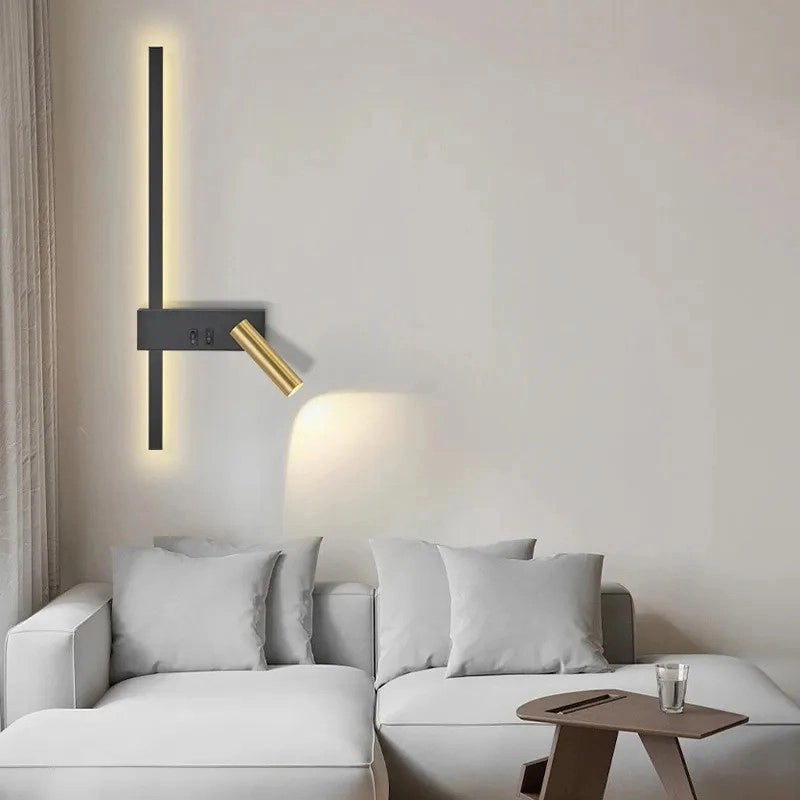 Lampada Da Parete APP1439-2-W Black Gold Left