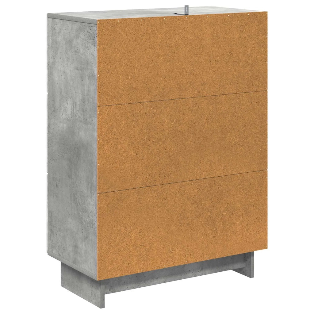 Mobile con Cassetti Grigio Cemento 66 x 34,5 x 90 cm