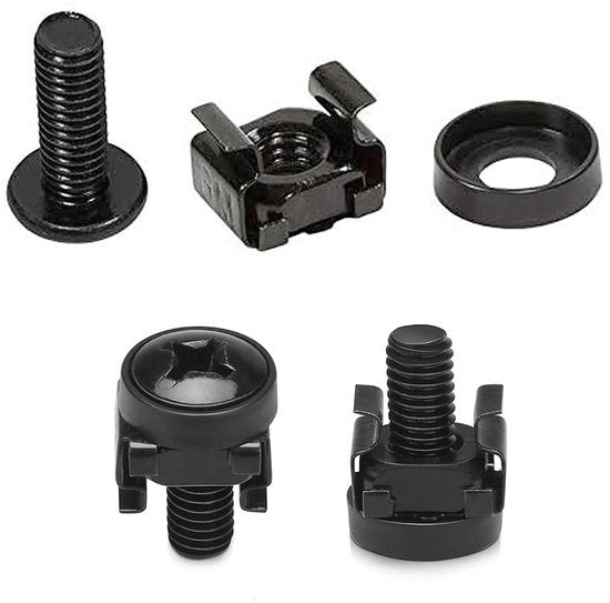 Set di 60 viti e viti a testa per rackmontaggio, viti quadrate per console server, montaggio router e armadiato net

Specifica tecnica: 
- M6 
- Nero