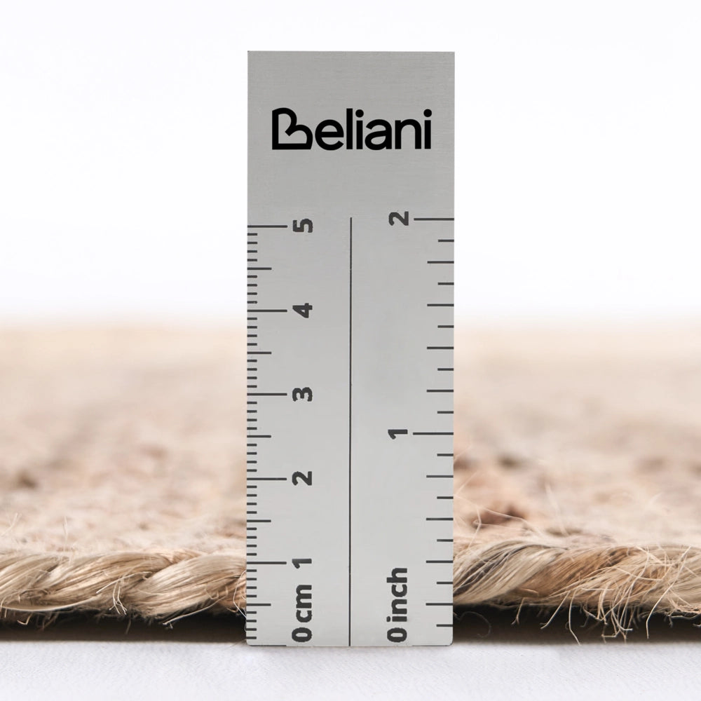 Tappeto beige in juta 80 x 300 cm Asimmetrico intrecciato Stile rustico Soggiorno Camera da letto