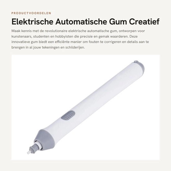 Marcatori Automatici Elettrici a Gomma - Creativi per Disegnare - Alimentati da Batteria - Bianco - 22 Sfere di Gomma - Ideali per Artisti - Incluso Accessori di Ricambio