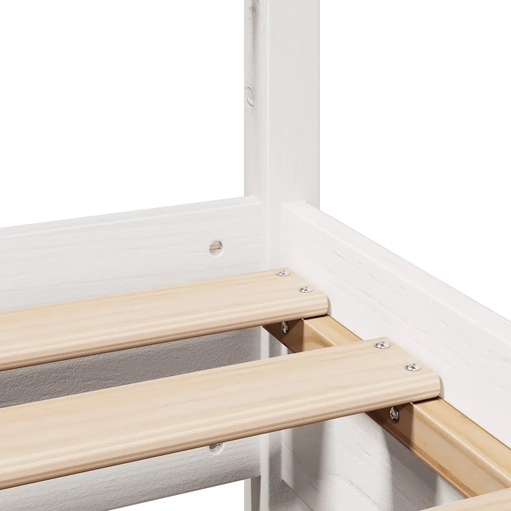 Letto senza Materasso Bianco 140x200 cm Legno Massello di Pino 3301750