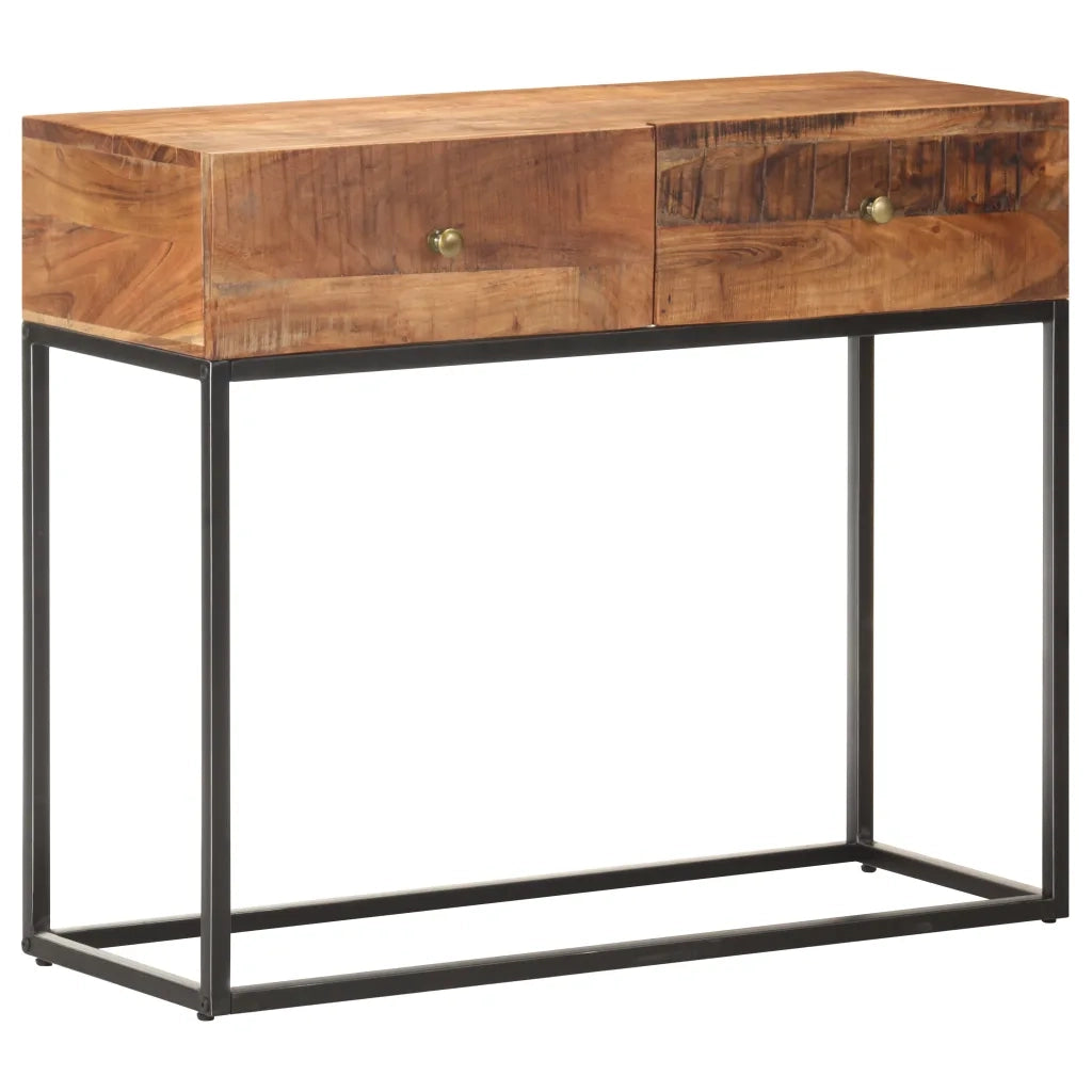 Tavolo Consolle 90x35x75 cm in Legno Grezzo di Acacia 320917