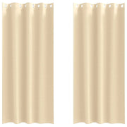 Tende Oscuranti | Tende Blackout con Anelli 2 pz Crema 245 x 140 cm Poliestere