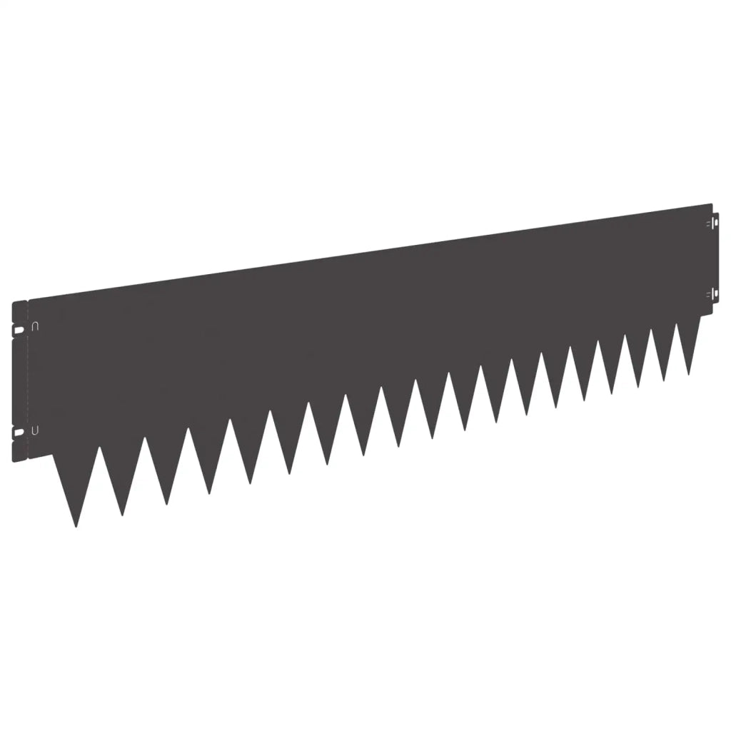 Bordura per Prato 20 pcs 103 x 25 cm metallo Nero 8008288