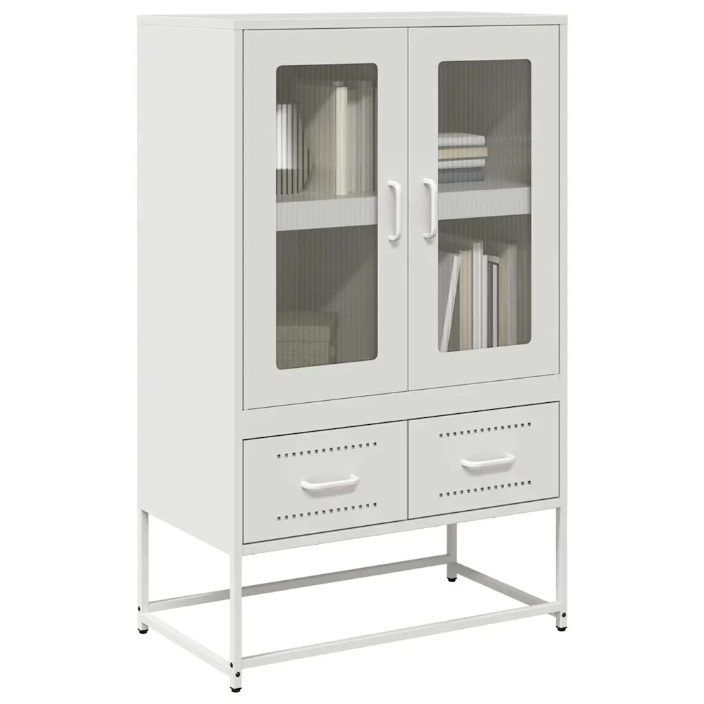 vidaXL Credenza Bianca 68x39x111,5 cm Acciaio
