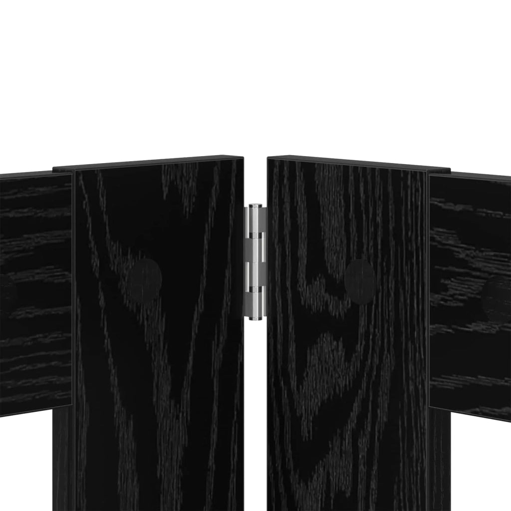 Cancello per cani con supporti 2 pz Rovere Nero 100 x 80 cm CFW8774167