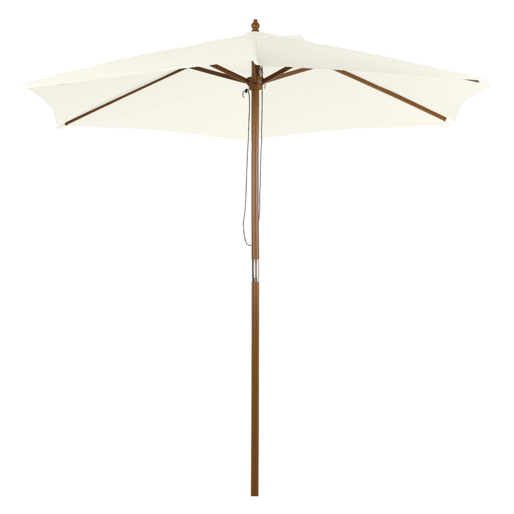 Parasole da giardino rotondo grande ¨C zephmum ¨C Bamb¨´ bianco 250x230 cm