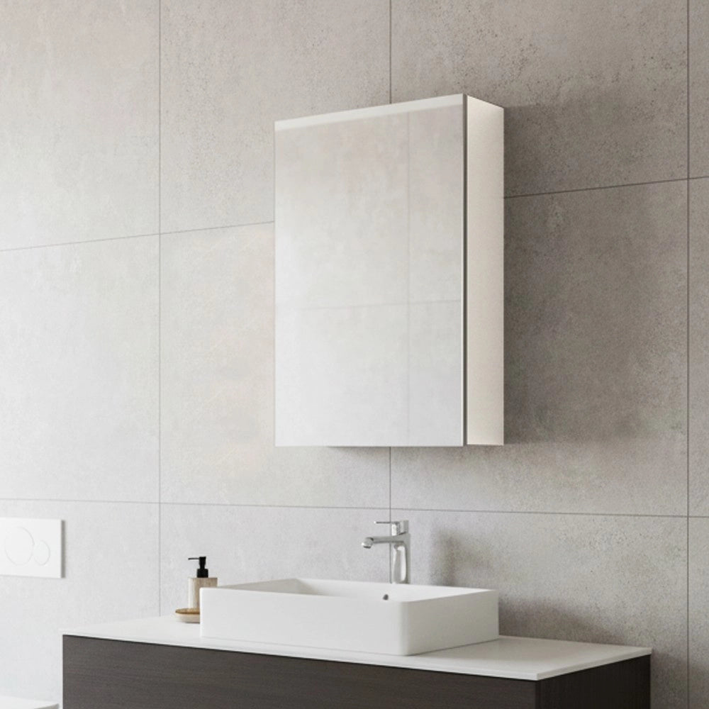 Pensile bagno con specchio anta reversibile Solo2 colore bianco