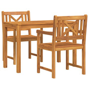 Set da Pranzo per Giardino 3 pz | Set Salotto da Giardino Marrone