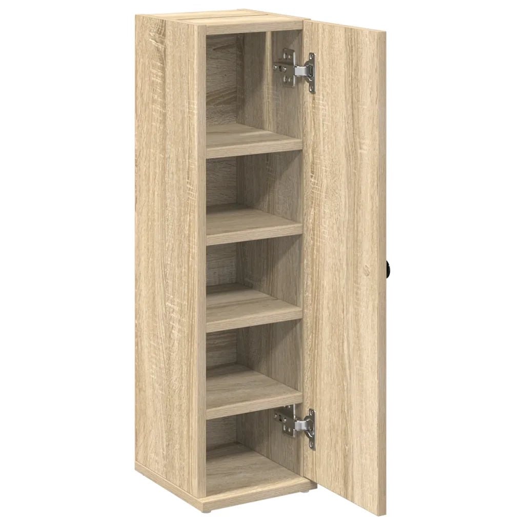 vidaXL Mobile da Bagno con Portarotolo Rovere Sonoma 20,5x22x72 cm