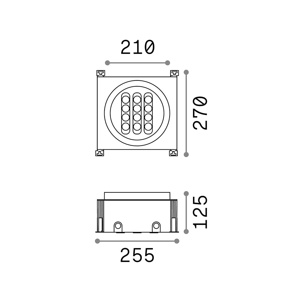Tecnico Moderno Taurus Alluminio Cromo Led 20W 3000K Luce Calda