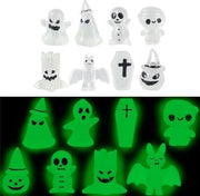 Decorazioni per Halloween - Fantasmi Skeletti con Effetto Luce Nera - Decorazioni per Interni e Esterni, Parti Spettrali per il Giardino - 8 pezzi