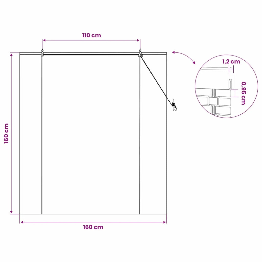 Tenda a rullo Marrone 160 x 160 cm Bambù 42039776