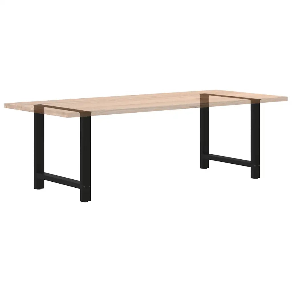 Gambe per tavolo da pranzo nere 2 pz 70x(72-73) cm in acciaio 4013308