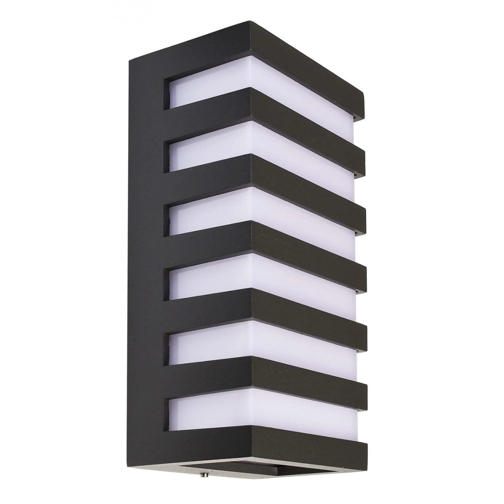 Grumium Applique LED parete muro IP54 lampada LED 10W CCT 3000K 4000K luce garage balcone 230V LINEE ORIZZONTALI