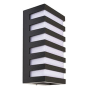 Grumium Applique LED parete muro IP54 lampada LED 10W CCT 3000K 4000K luce garage balcone 230V LINEE ORIZZONTALI