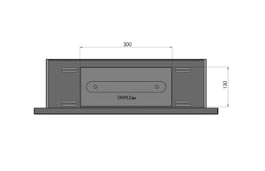 Camino a Bioetanolo da Parete/Incasso 60x49 cm Frame 600 Nero con Vetro