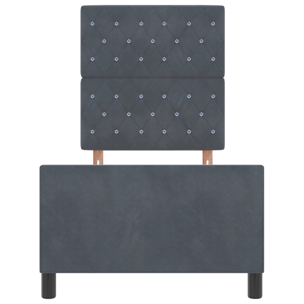 Struttura Letto  Grigio Scuro 80x200 cm Velluto