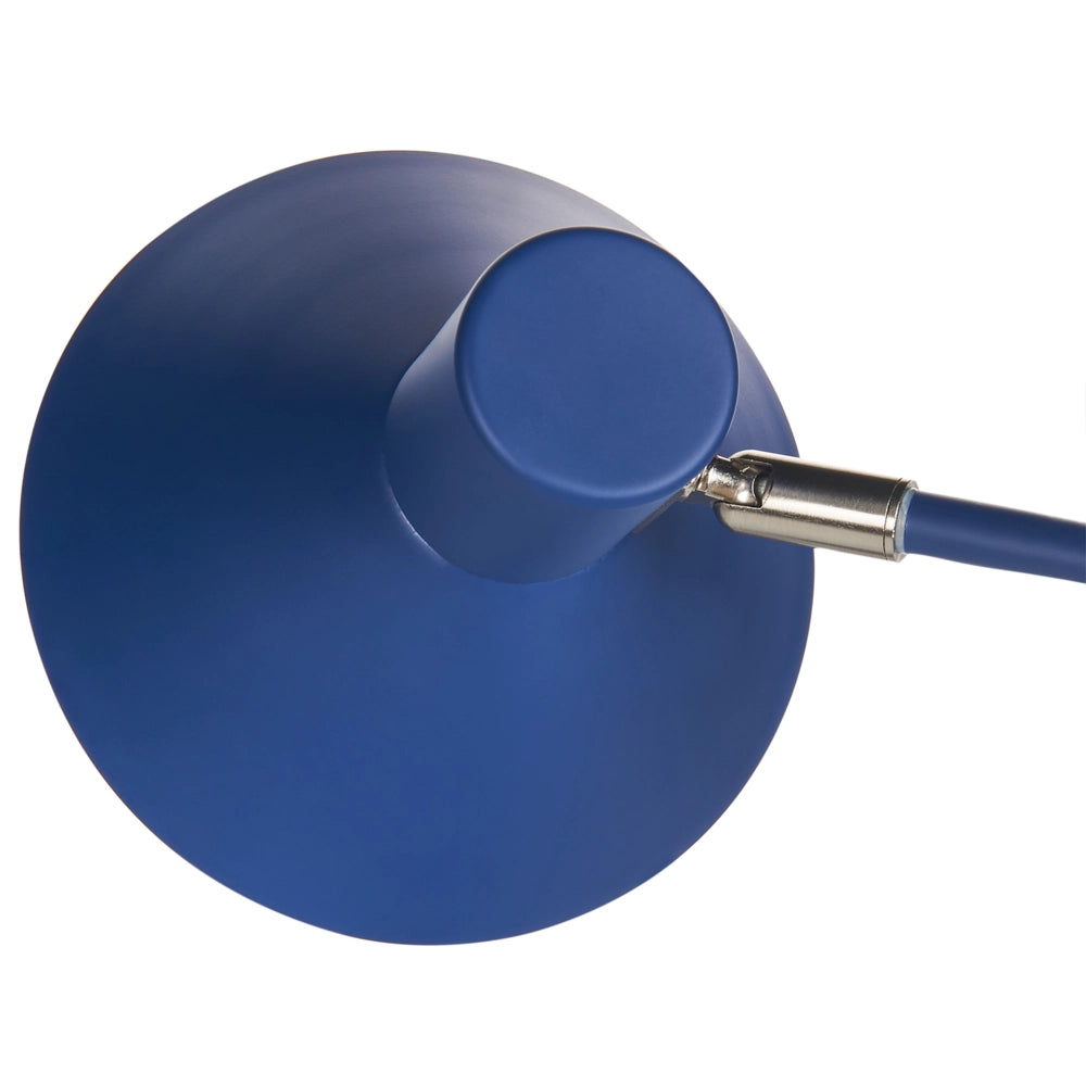 Lampada da Tavolo Blu Scuro Ferro 50 cm Paralume Conico Comodino Luce Camera da Letto Soggiorno Moderno