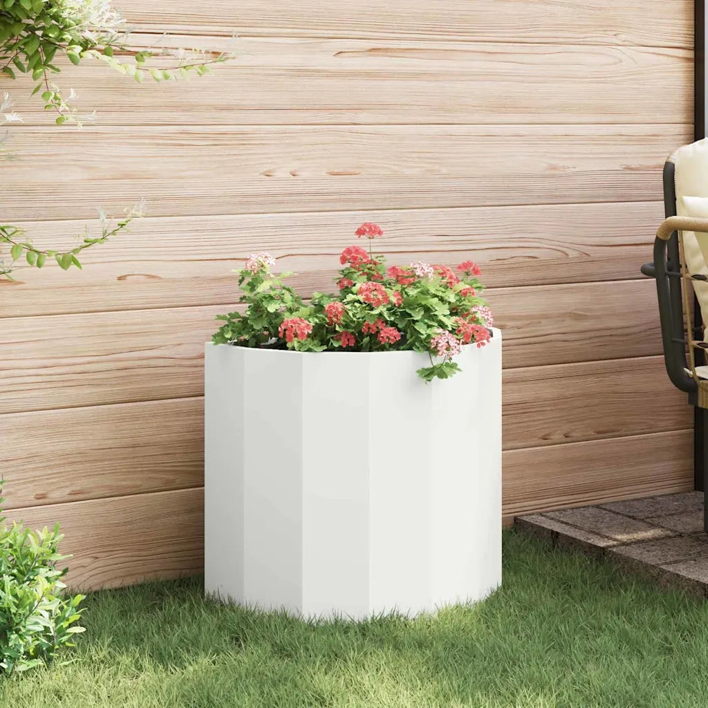Fioriera Bianco 60 x 30 x 50 cm Acciaio