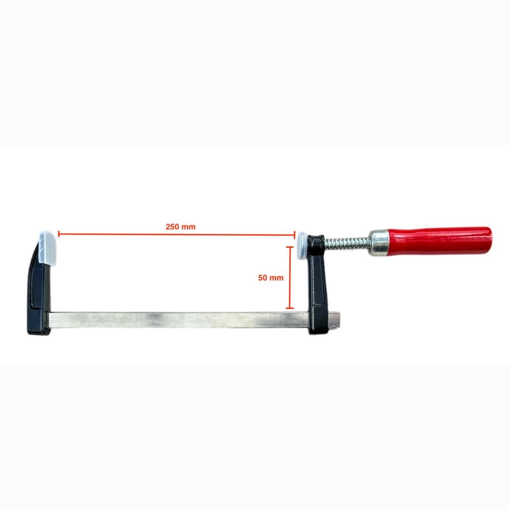 Morsetto a F Strettoio a Vite Stringente per Legno 250x50 mm Conf. 2 Pezzi