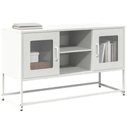 vidaXL Mobile TV Bianco 100,5x39x60,5 cm in Acciaio