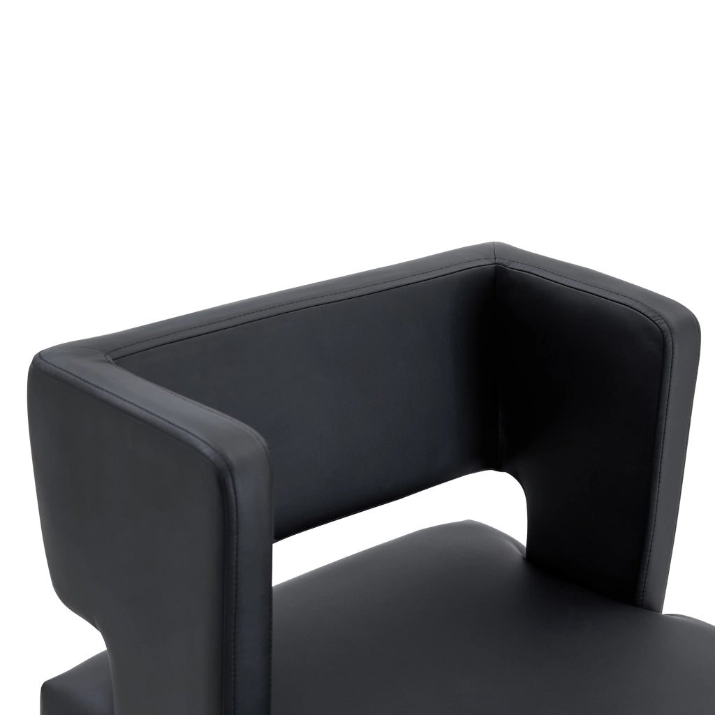 Sgabello da Bar 2 Pezzi con Seduta Imbottita e Struttura in Metallo, in PU Nero e Oro, 91,4 cm