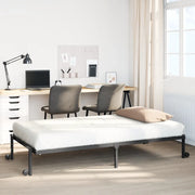 Giroletto senza Materasso Pieghevole Nero 90x190 cm in Acciaio 4103959