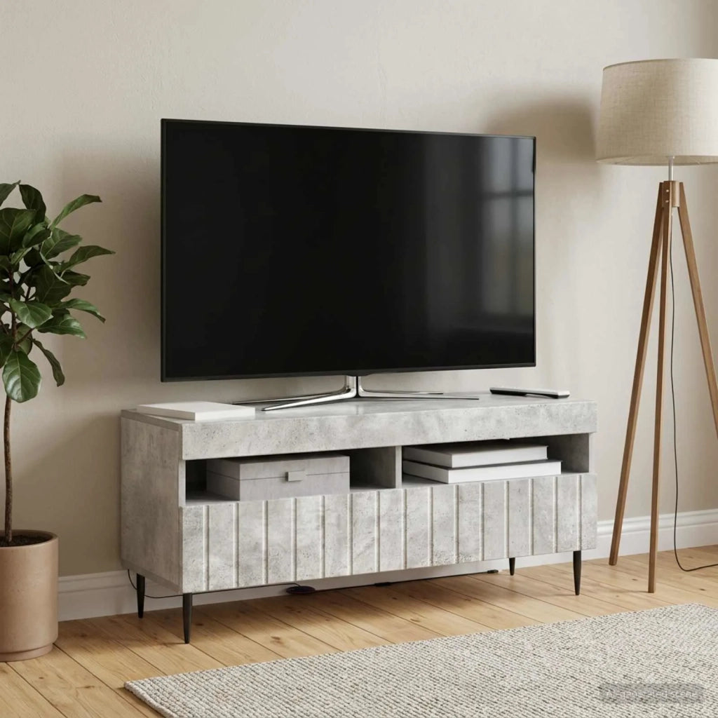 Mobile TV LED Grigio Cemento Legno ingegnerizzato 896548