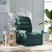 Divano Sedia-Poltrona Reclinabile in Tessuto Verde Scuro 597439