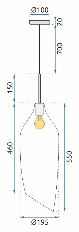 Lampada Da Soffitto Di Vetro APP892-1CP