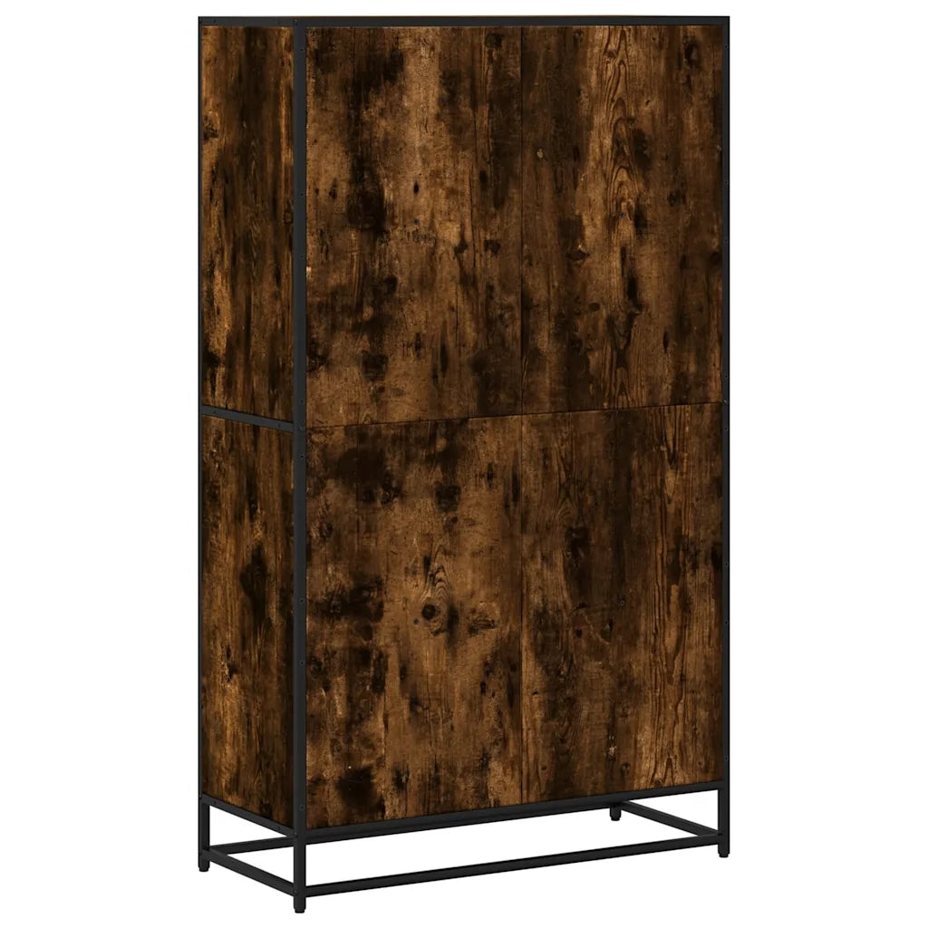 Libreria-Scaffale per Libri-Mobile di Stoccaggio Rovere Fumo 80,5x35x139 cm in Truciolato