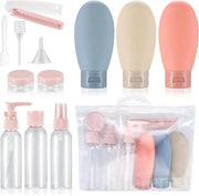 Set di 12 Flaconi di Viaggio per Shampoo e Condizionatore da 60 ml con Portaflaconi per Articoli da Bagno