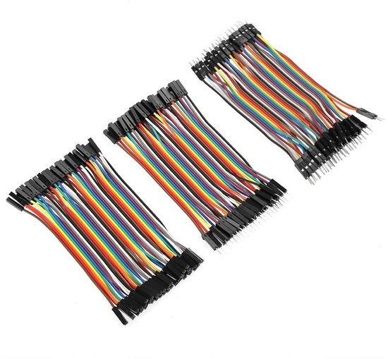 Cavi di connessione per breadboard - 40 pin - 10 cm - colore variabile - Ideali per progetti di elettronica - Adatti per appassionati - 10 pezzi