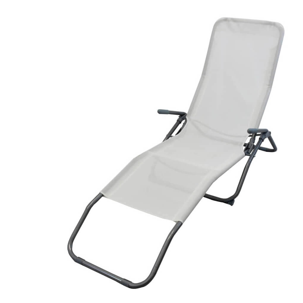 Sdraio mare prendisole Pieghevole  in Acciaio Textilene cm 135x60x95 - LONNY