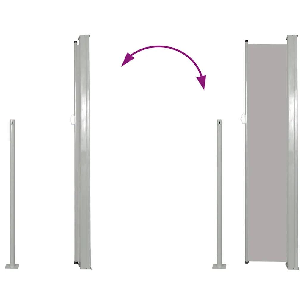 Tenda da Sole | Tenda laterale Retrattile per Patio 100x500 cm Grigio